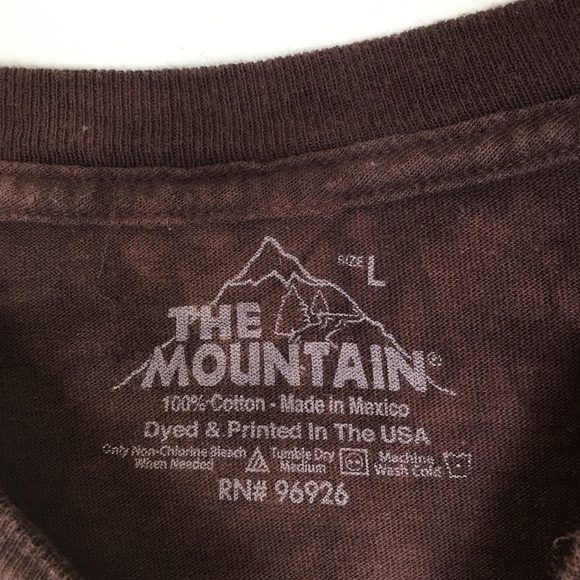 The Mountain Men’s Tee 3D Eagle Graphic Purple Tie Dye Acid Wash T-Shirt Size L - Picture 4 of 10